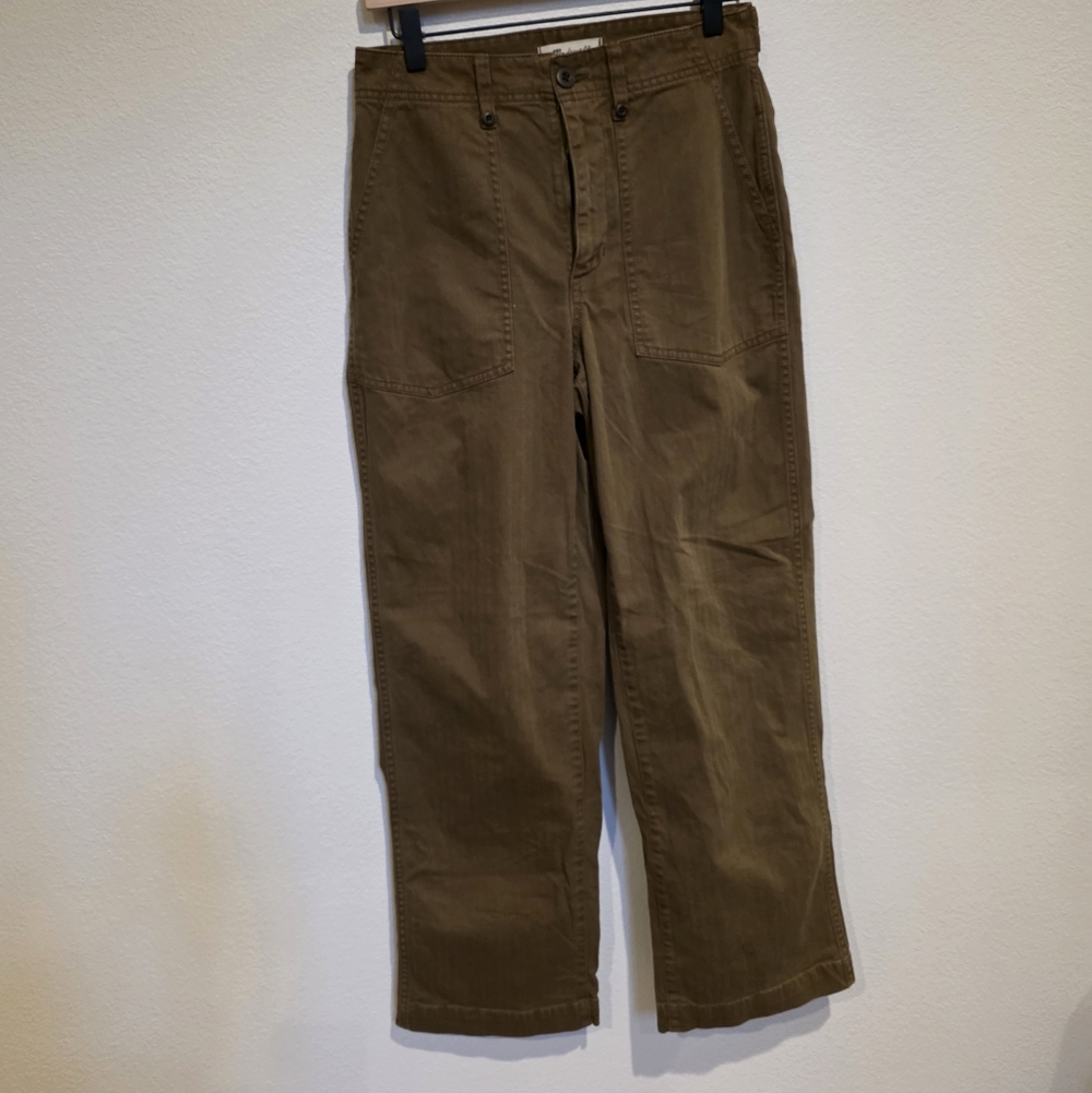 Madewell Women's Wide Leg Pants in Olive
